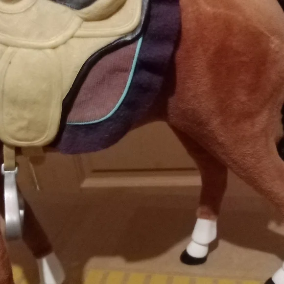 Felt huge tall horse collectible toy without The  saddle - Picture 4 of 8